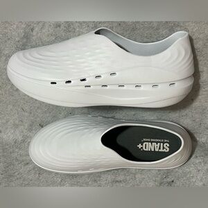 New*STAND+Antigrav1 Ultra Comfort Extra light Slip On Shoes:14men/16women-white